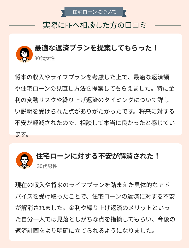 「住宅ローン」に関する相談の感想・体験談