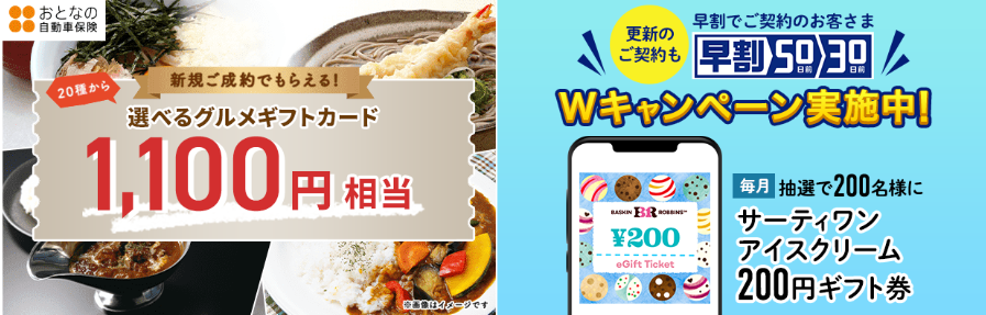 SOMPOダイレクト(おとなの自動車保険)のキャンペーン