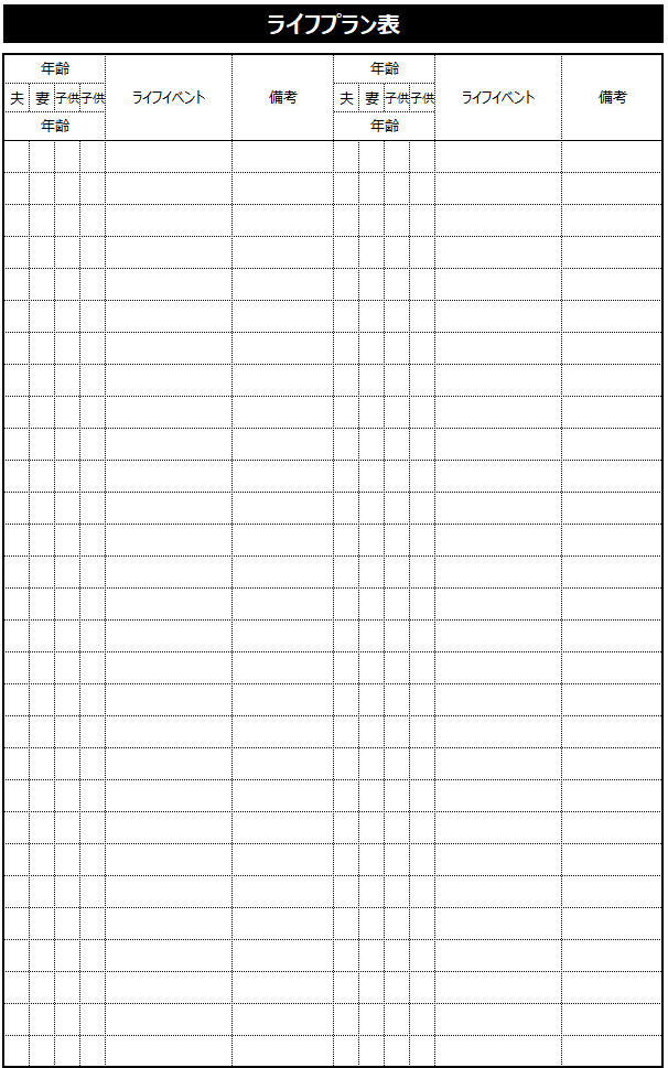 ライフプラン表の作り方を解説 エクセル 手書きに使えるテンプレ マネーキャリア